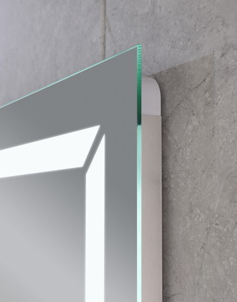 Дзеркало Mixxus LIGHT MR01-70x50 з Led Touch, Anti-fog, димером, регулятором яскравості, годинником (MI6000) MI6000 фото