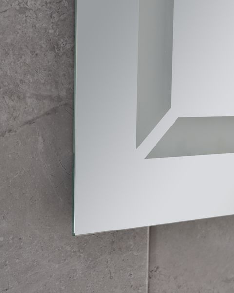 Дзеркало Mixxus LIGHT MR01-70x50 з Led Touch, Anti-fog, димером, регулятором яскравості, годинником (MI6000) MI6000 фото