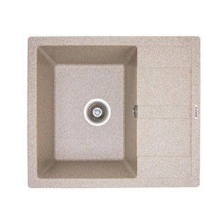 Гранітна мийка для кухні Platinum 5851 ARIA матова Карамель 5851ARIA_ Caramel фото