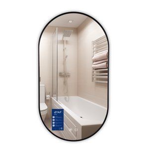 Дзеркало Qtap Scorpio (SC1) з LED-підсвічуванням Touch, з антизапотіванням, з димером, рег. темп. кольору (3000-6500K) Black QTSC500900 QTSC500900 фото