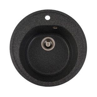 Гранітна мийка для кухні Platinum 510 LUNA матова Графіт 510LUNA _Graphite фото
