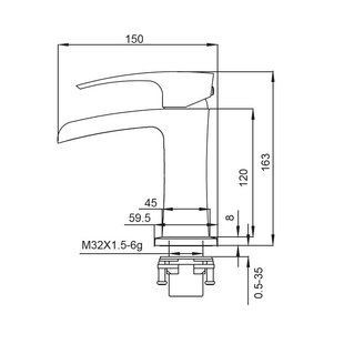 Змішувач для умивальника KOER KB-14007-05 водоспад (Колір чорний) (KR3447) KR3447 фото