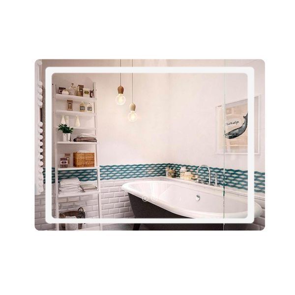 Дзеркало Qtap Mideya (DC-F614) 700х500 з LED-підсвічуванням Touch, з антизапотіванням, димером QT2078NCF07050W QT2078NCF07050W фото