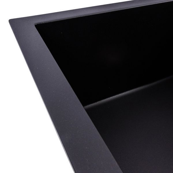 Гранітна мийка для кухні VALESO 6550 CRIPTA матова Чорна 6550_CRIPTA_Black фото