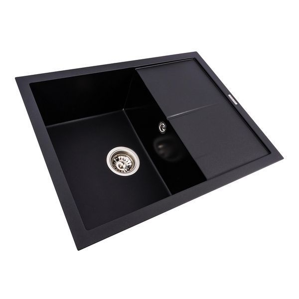 Гранітна мийка для кухні VALESO 6550 CRIPTA матова Чорна 6550_CRIPTA_Black фото