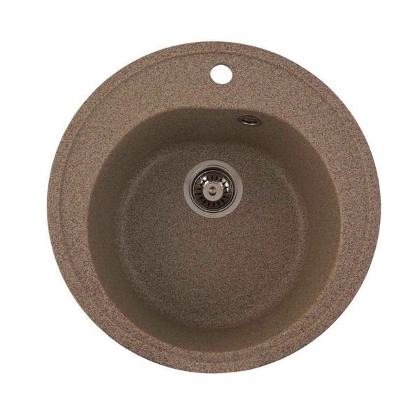 Гранітна мийка для кухні VALESO 510 LUNA матова Карамель 510LUNA_Carame фото