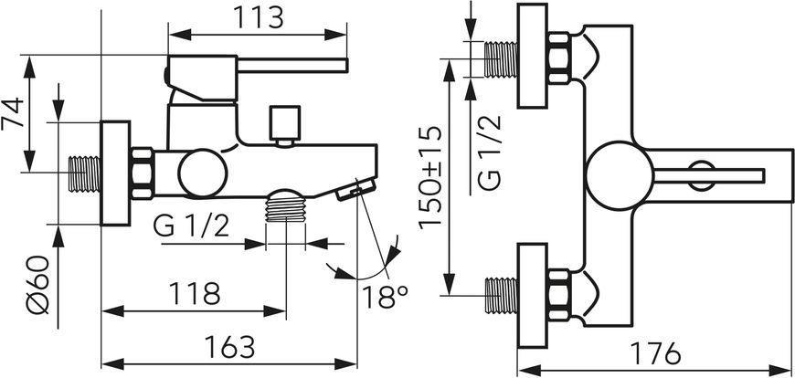 Змішувач для ванни і душу Ferro BFI1 BFI1 фото