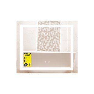 Дзеркало Lidz Kubis (KU1) 700х600 з LED-підсвічуванням Touch, з антизапотіванням, з димером, рег. яскравості LDKU60070049285 LDKU60070049285 фото