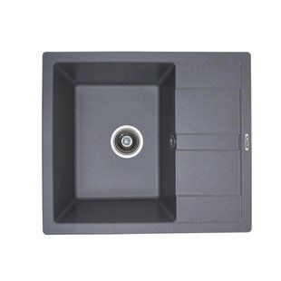 Гранітна мийка для кухні Platinum 5851 ARIA матова Сірий мусон 5851ARIA_GrayMon фото