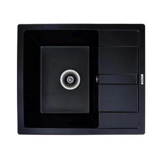 Гранітна мийка для кухні Platinum 5851 ARIA матова Чорна 5851ARIA_Blac фото