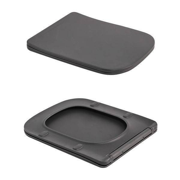 Унітаз підвісний Tern Ultra Quiet 490&times;365&times;325&nbsp;мм, Anthracite, з сидінням Slim Duroplast / Soft-close / Quick Release QT17332303ASAN Qtap QT17332303ASAN фото