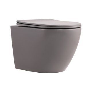 Унітаз підвісний Robin Ultra Quiet 490&times;365&times;325 мм, Stone Grey, з сидінням Slim Duroplast / Soft-close / Quick Release QT13332381АSSG Qtap QT13332381АSSG фото