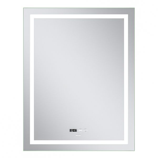 Дзеркало Mixxus Premium FLASH MR21-60x80 з Led Touch, Anti-fog, димером, регулятором яскравості, годинником (MP6617) MP6617 фото