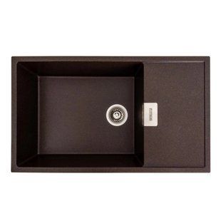 Гранітна мийка для кухні Platinum 8650 DIAMOND матова Шоколад 8650 DIAMOND_Chocolate фото