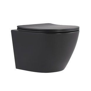 Унітаз підвісний Robin Ultra Quiet 490&times;365&times;325 мм, Anthracite, з сидінням Slim Duroplast / Soft-close / Quick Release QT13332381АSAN Qtap QT13332381АSAN фото