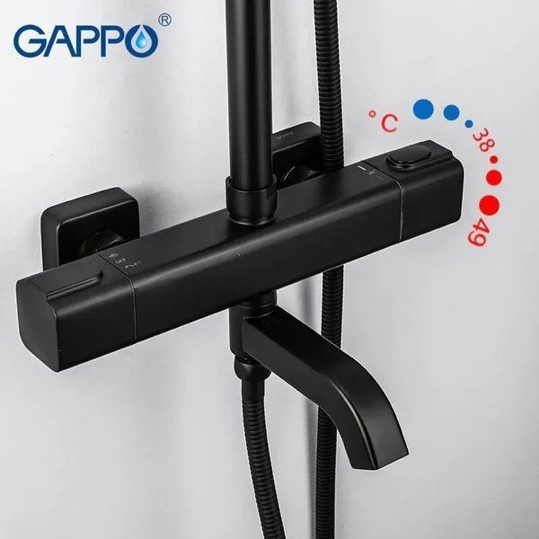 Душова система для ванни Gappo G24791-6, чорний G24791-6 фото