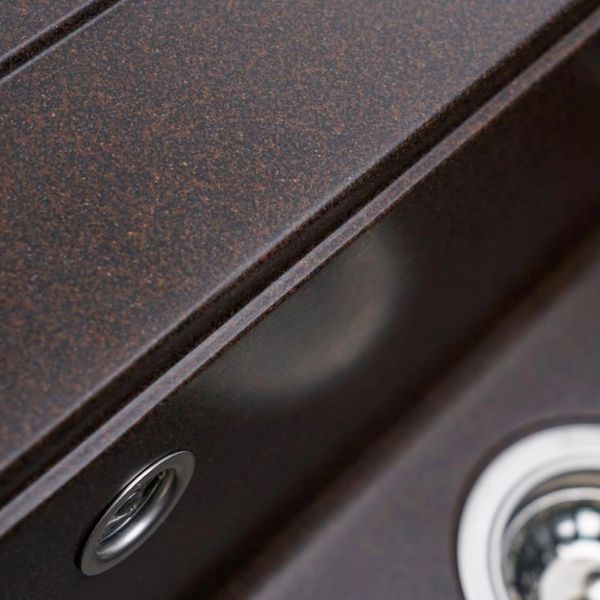 Гранітна мийка для кухні Platinum 5149 FIESTA матова Шоколад 5149FIESTA_Chocolate фото