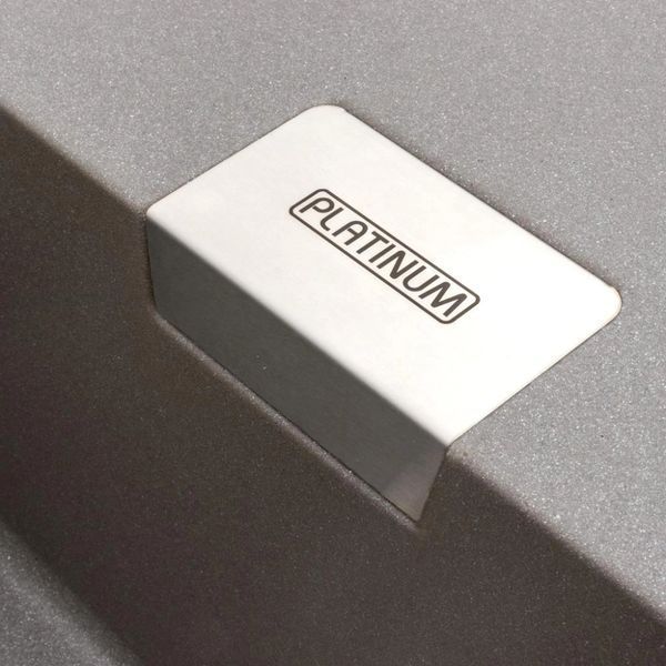 Гранітна мийка для кухні Platinum 8650 DIAMOND матова Сірий мусон 8650 DIAMOND_Gray_Monsoon фото