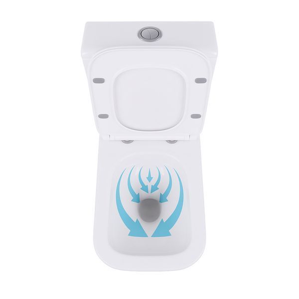 Унітаз-компакт Qtap Crow безобідковий з сідінням Soft-close QT05222170W QT05222170W фото