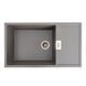 Гранітна мийка для кухні Platinum 8650 DIAMOND матова Сірий мусон 8650 DIAMOND_Gray_Monsoon фото 1