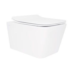 Унітаз підвісний Qtap Crow безобідковий з сідінням Soft-close QT05335170W QT05335170W фото