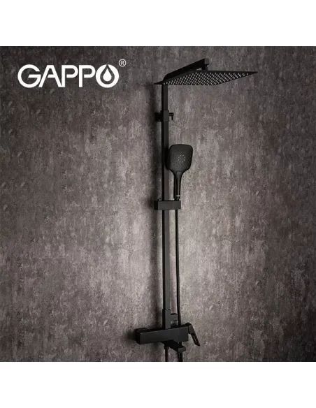 Душова система із виливом Gappo G2417-60, чорний G2417-60 фото