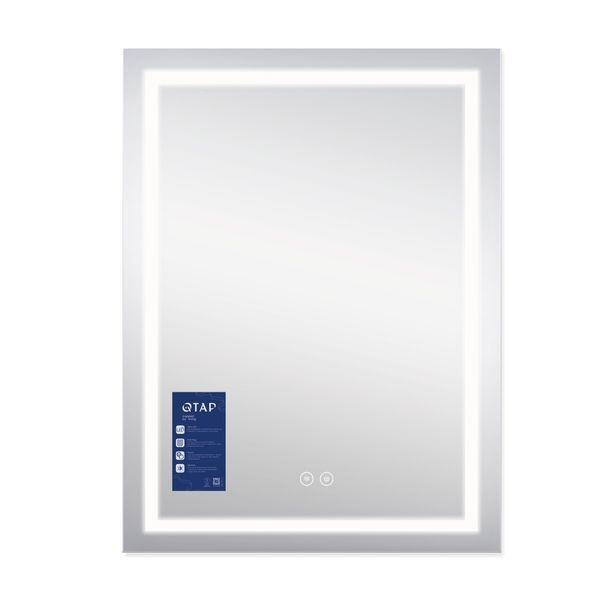 Дзеркало Qtap Mideya (MI1) 600х800 з LED-підсвічуванням Touch, з антизапотіванням, димером QT2078F937W QT2078F937W фото