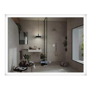 Дзеркало Mixxus FLAT MR04-80x60 з Led Touch, Anti-fog, димером, регулятором яскравості, годинником (MI6928) MI6928 фото
