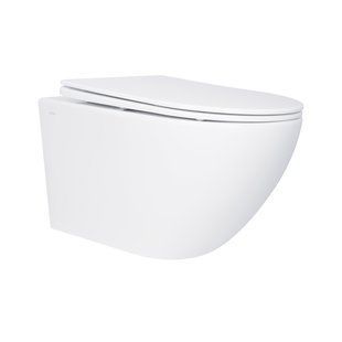 Унітаз підвісний Qtap Jay безобідковий з сідінням Soft-close QT07335176W QT07335176W фото