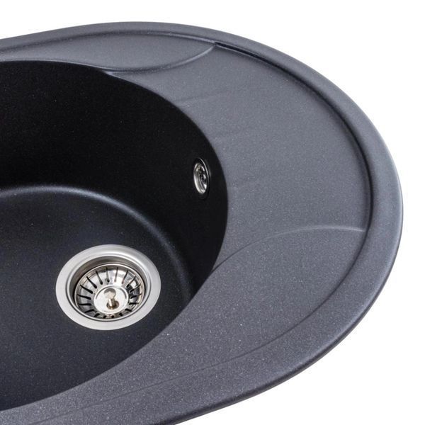 Гранітна мийка для кухні Platinum 5847 ONYX матова Моріон 5847_ONYX_Morion фото