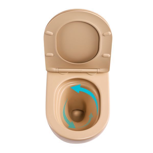 Унітаз підвісний Robin Ultra Quiet 490&times;365&times;325&nbsp;мм, Beige, з сидінням Slim Duroplast / Soft-close / Quick Release QT13332381АSSB Qtap QT13332381АSSB фото