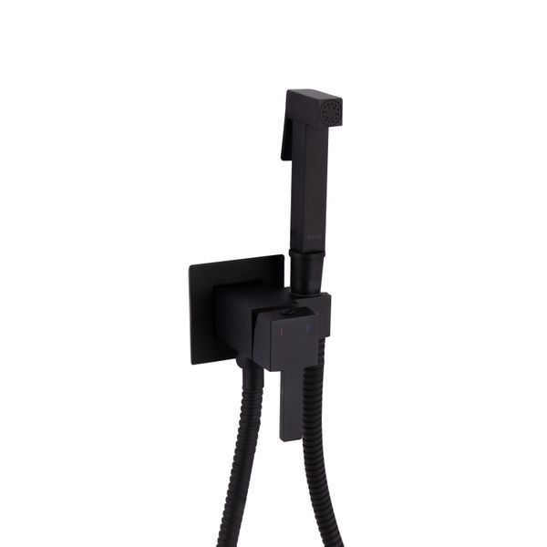 Набір для гігієнічного душу Qtap Inspai-Varius прямокутний QT259710842859NB Black Matt QT259710842859NB фото