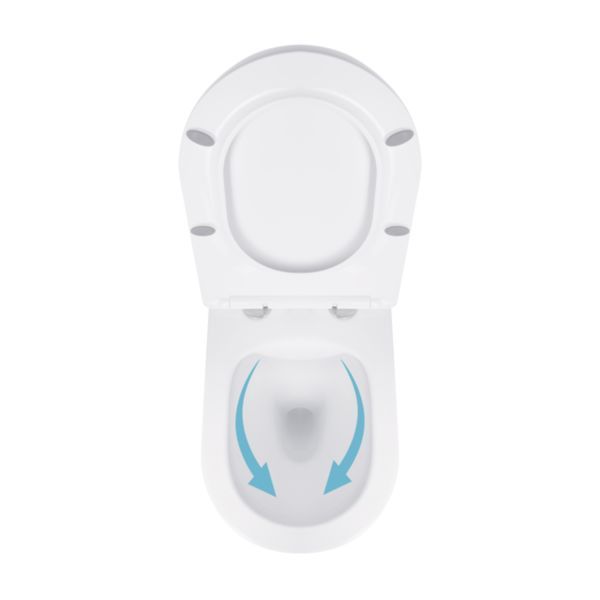 Унітаз підвісний Qtap Jay безобідковий з сідінням Soft-close QT07335176W QT07335176W фото