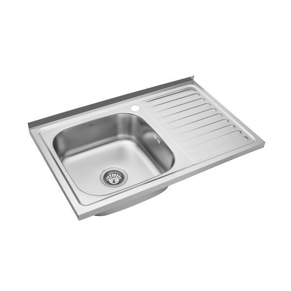 Кухонна мийка накладна Kroner KRP Satin - 5080L (0.8 мм) CV022820 фото
