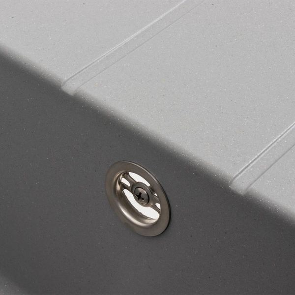 Гранітна мийка для кухні Platinum 6550 INTENSO матова Сірий металік 6550INTENSO_GrayMetallic фото