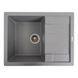Гранітна мийка для кухні Platinum 6550 INTENSO матова Сірий металік 6550INTENSO_GrayMetallic фото 1