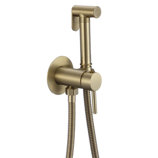 Змішувач для гігієнічного душу Mixxus Premium Hans 002-A Inner Brushed Gold з лійкою (Матове золото) (MI6922) MI6922 фото