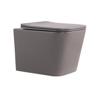 Унітаз підвісний Tern Ultra Quiet 490&times;365&times;325 мм, Stone Grey, з сидінням Slim Duroplast / Soft-close / Quick Release QT17332303ASSG Qtap QT17332303ASSG фото