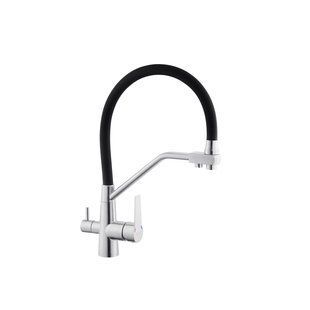 Змішувач для кухні з підключенням до фільтра Kroner KRP Edelstahl Klassisch - ESG03817BLK CV027936 фото