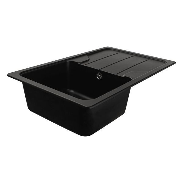 Гранітна мийка для кухні VALESO 7850 VERONA матова Чорна 7850_VERONA_Black фото