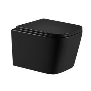 Унітаз підвісний Qtap Crow Ultra Quiet 485&times;340&times;290 мм, Matt Black, з сидінням Slim Duroplast/ Soft-close/ Quick Release QT05335171MB QT05335171MB фото