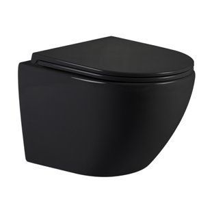 Унітаз підвісний Qtap Jay Ultra Quiet 485х360х320 мм, Matt Black, сидінням Slim Duroplast/ Soft-close/ Quick Relase QT07335177MB QT07335177MB фото