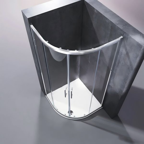 Душова кабіна без піддону Koer SR SC04-90x90x195-TR-02 прозоре скло Easy Clean 5мм SS Color (KR5682) KR5682 фото