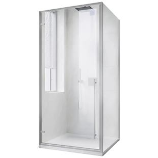 Душова кабіна без піддону Koer SR SC08-90x90x200-TR-01 прозоре скло Easy Clean 6мм, хром (KR5371) KR5371 фото