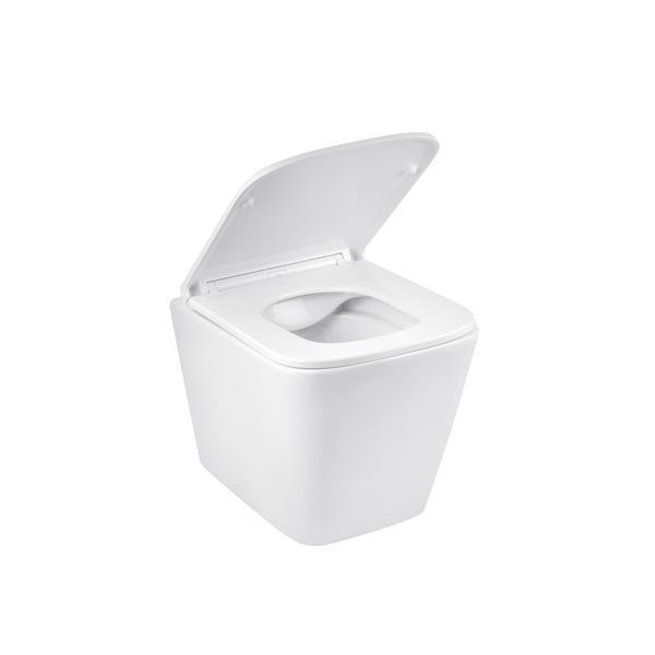 Унітаз підвісний безобідковий Kroner Eifel WHI493436 RIMLESS з сидінням Slim Duroplast / Soft-close / Quick relase (KE493436WHIR) CV029611 фото