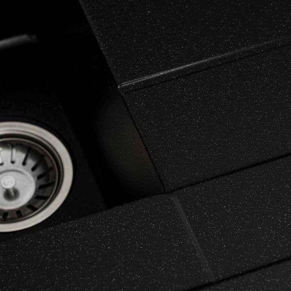 Гранітна мийка для кухні Platinum 7850W TOSKANA матова Чорний металік 7850W-TOSKANA_BlackMetall фото