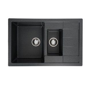 Гранітна мийка для кухні Platinum 7850W TOSKANA матова Антрацит 7850W-TOSKANA_Anthracite фото