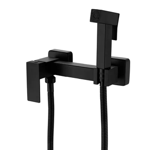 Змішувач для гігієнічного душу Zerix KUB-222 Black (нерж. сталь) (ZX4857) ZX4857 фото