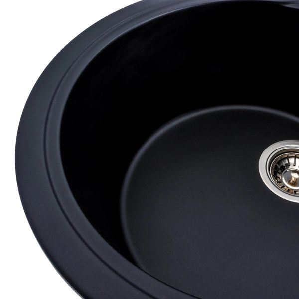 Гранітна мийка для кухні VALESO 5847 ONYX матова Чорна 5847_ONYX_Black_V фото