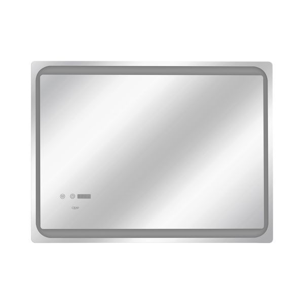 Дзеркало Qtap Mideya 800х600 з LED-підсвічуванням Touch, з антизапотіванням, з годинником, димером QT2078NCF8060W QT2078NCF8060W фото